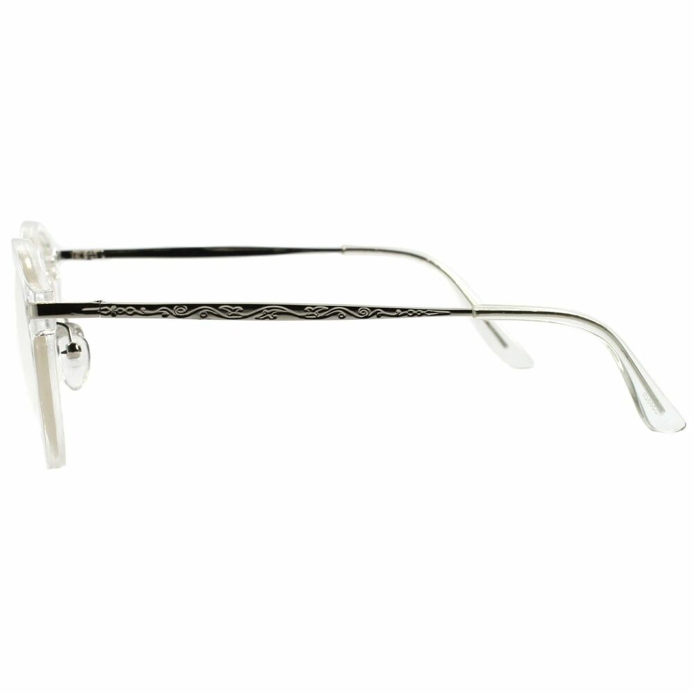 Indie Classic Vintage Retro Fashion Stylish Transparent Round Clear Lens Glasses - Picture 3 of 4